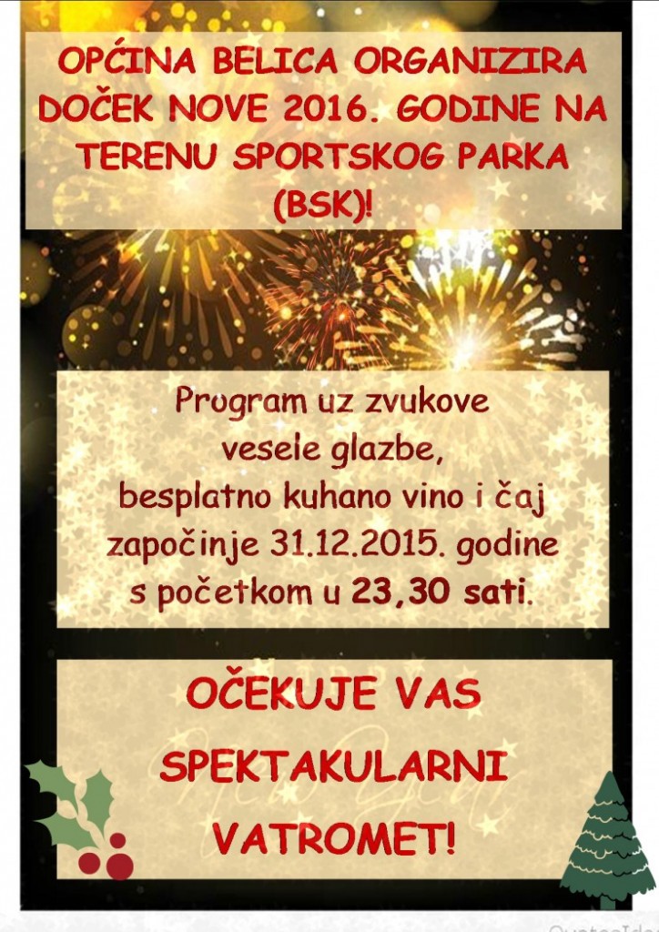 Doček Nove 2016. godine!