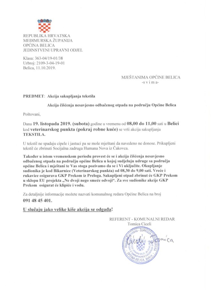 Akcija čišćenja 19.10.